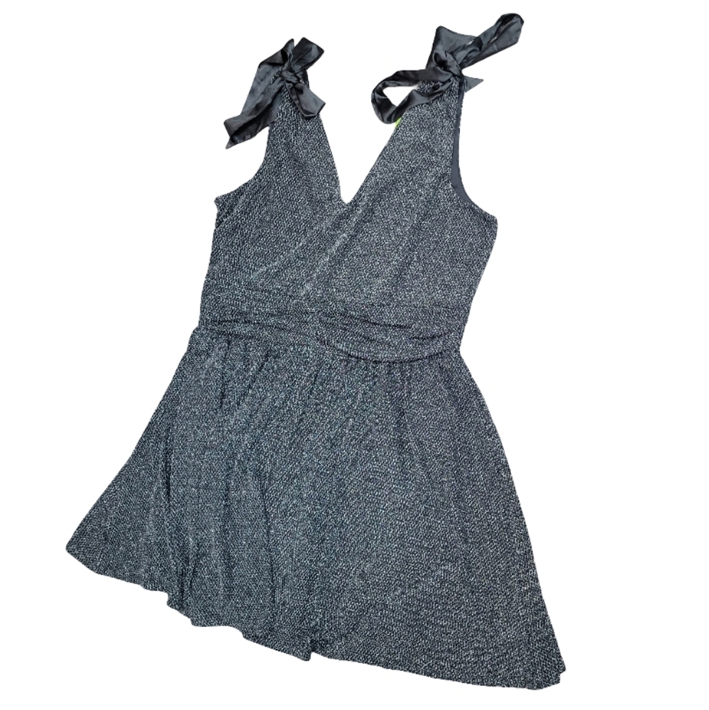NWT - Sam Edelman Women's Black & Silver Sleeveless Dress - Size XL